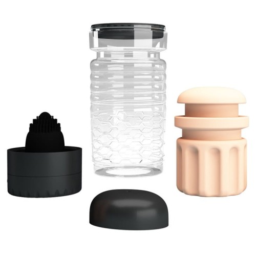 Emily black pochwa latarka masturbator z nowatorskim wibratorem