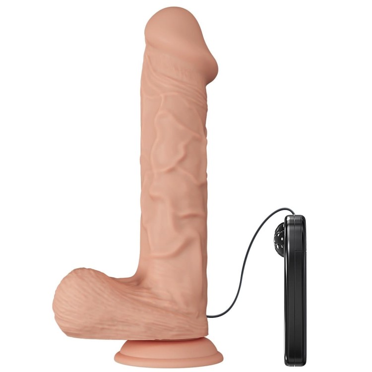 Beautiful Berqrisi Dildo z wibratorem - realistyczny penis na przyssawkę z jajami