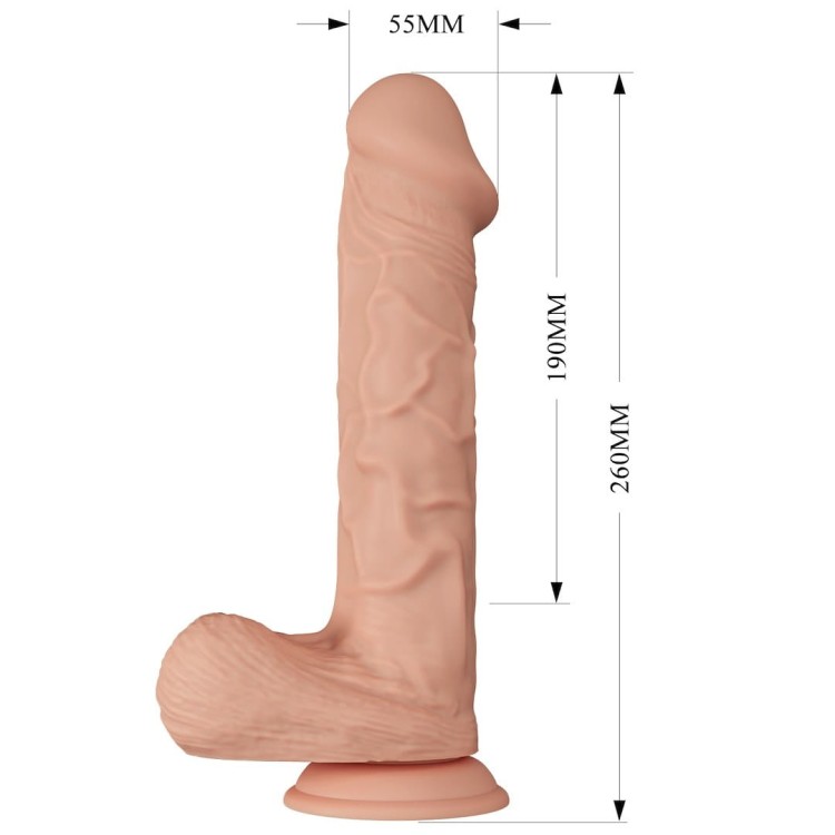 Beautiful Berqrisi Dildo z wibratorem - realistyczny penis na przyssawkę z jajami