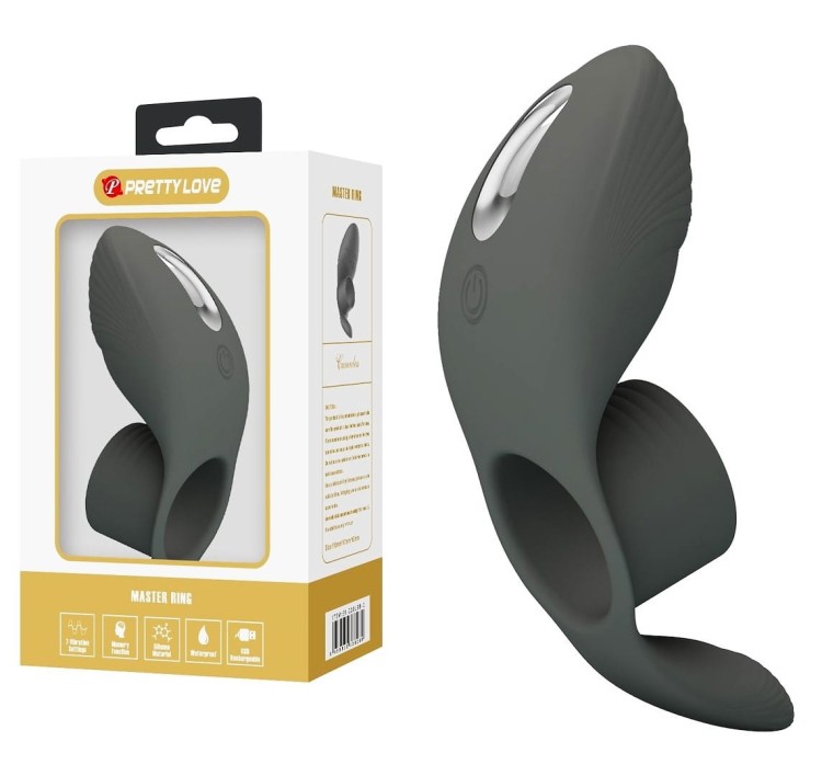 Master Ring Pretty Love wibrujący silikonowy ring erekcyjny na penisa 7 programów, USB