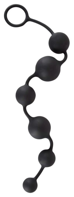 Anal Beads Silicone Black Velvets - duże kulki analne