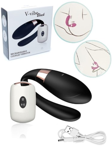 Ekskluzywny-stymulator-masażer-V-Vibe black-7-programów