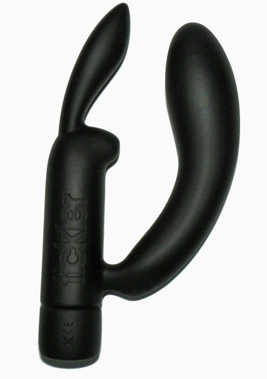 Tickler Shorty Double silikonowy czarny królik