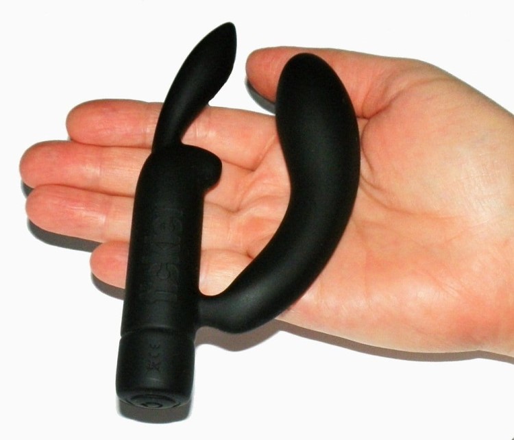 Tickler Shorty Double silikonowy czarny królik