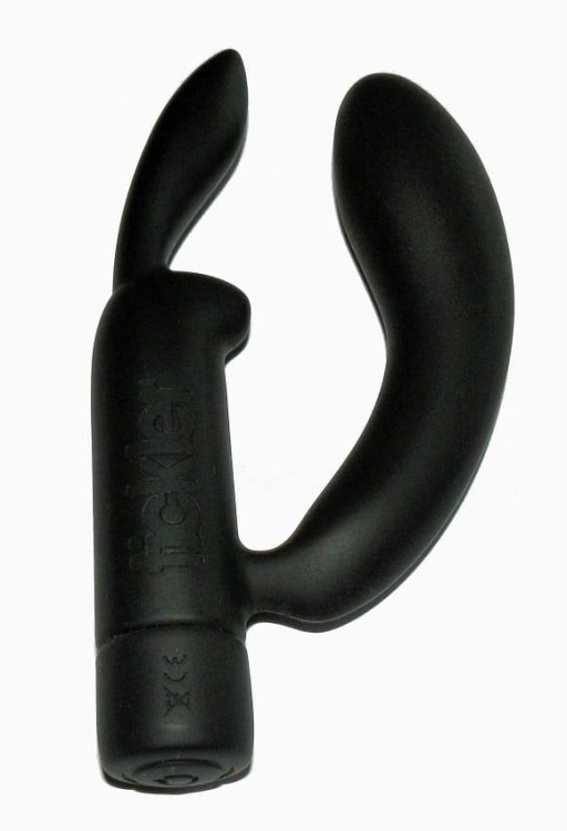 Tickler Shorty Double silikonowy czarny królik