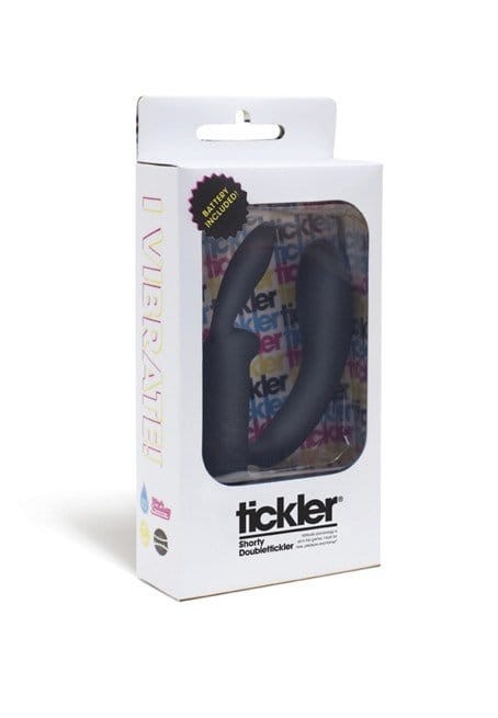 Tickler Shorty Double silikonowy czarny królik