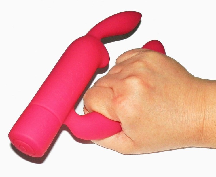 Wibrator Tickler Bossy Double silikonowy duży różowy królik