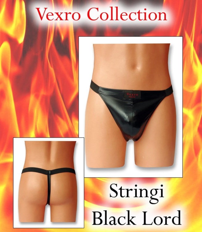 Czarne Stringi Black Lord L/XL - Vexro Collection