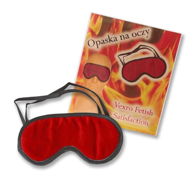 Opaska na oczy czerwona