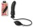 Penis LateX Dildo pompowany czarny członek