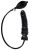 Penis LateX Dildo pompowany czarny członek