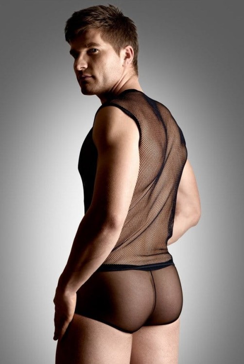 Erotyczny komplet Net Set Shirt&amp;Thong SoftLine rozm. XL