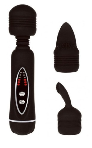 Power Wand wibrator - masażer mikrofon 3 końcówki 12 programów