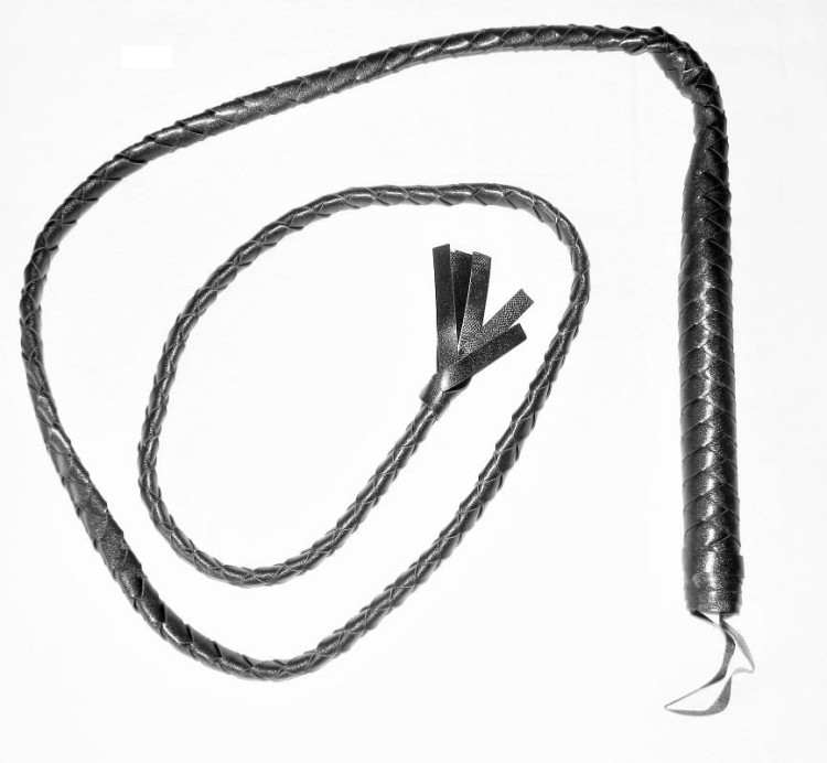 Długi czarny bat 200 cm BICZ