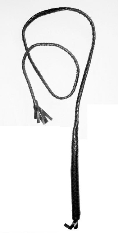 Długi czarny bat 200 cm BICZ