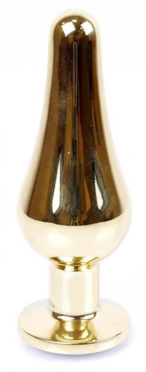 Metal Gold klasyczna wtyczka analna z kryształkiem