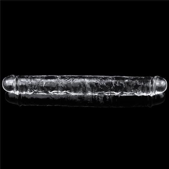 Drążek Lesbijski Flawless Clear przeźroczysty podwójny penis