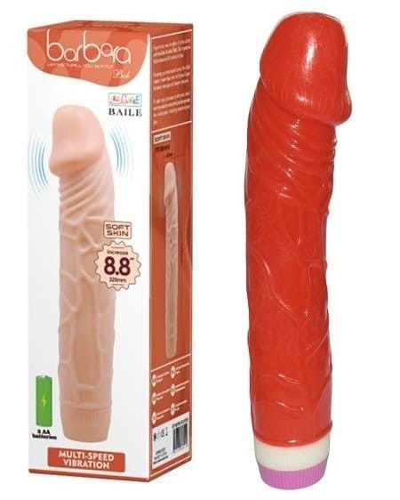 Realistyczny wibrator G-Spot BARBARA czerwony