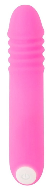 Flashing mini vibe - świecący silikonowy wibrator - USB