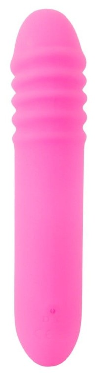 Flashing mini vibe - świecący silikonowy wibrator - USB