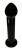 Glass Romance black szklana wtyczka analna - szklane dildo
