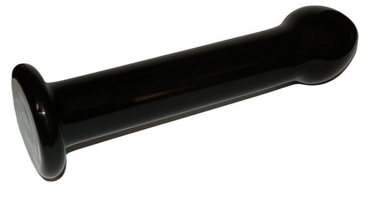 Glass Romance black szklana wtyczka analna - szklane dildo
