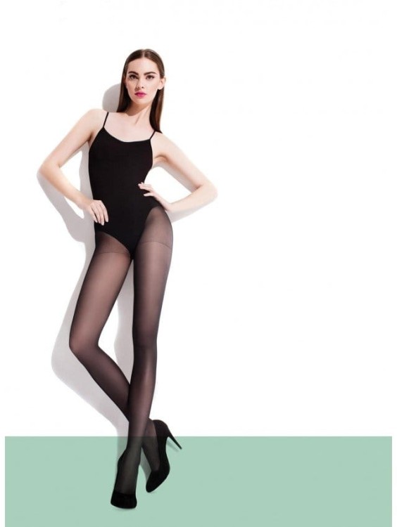 Czarne gładkie rajstopy FiORE Classic Nina - 40den rozmiar 4