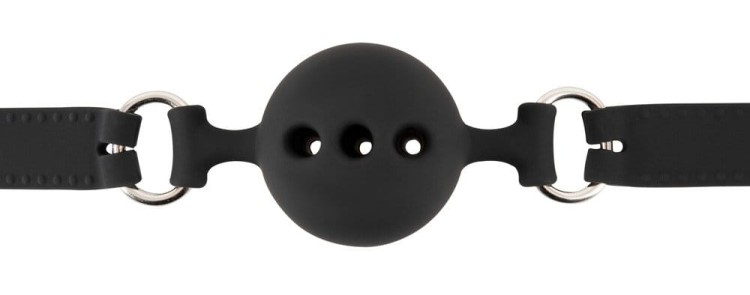 Knebel Bad Kitty Black silikonowy z dziurami