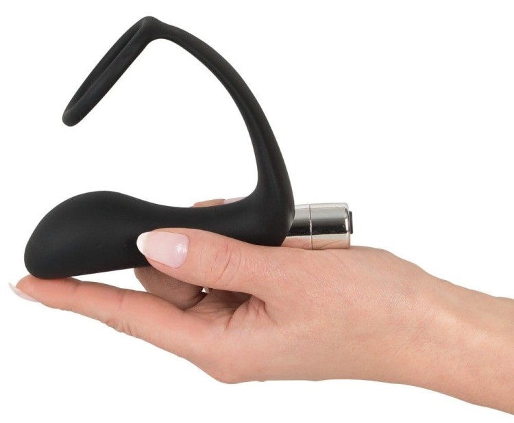 Black Velvets Vibrating Ring&amp;Plug wibrująca wtyczka analna z ringiem erekcyjnym USB