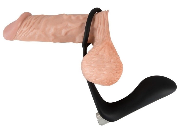 Black Velvets Vibrating Ring&amp;Plug wibrująca wtyczka analna z ringiem erekcyjnym USB