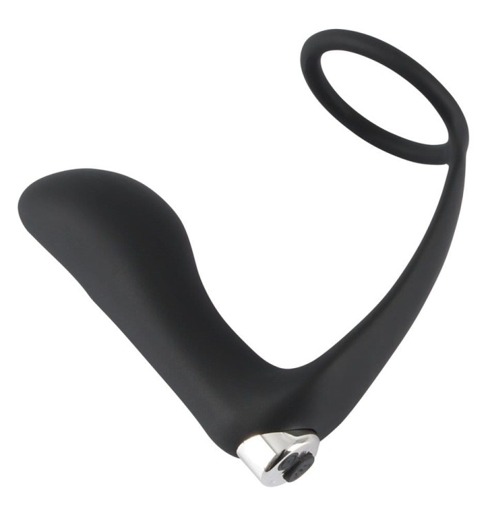 Black Velvets Vibrating Ring&amp;Plug wibrująca wtyczka analna z ringiem erekcyjnym USB