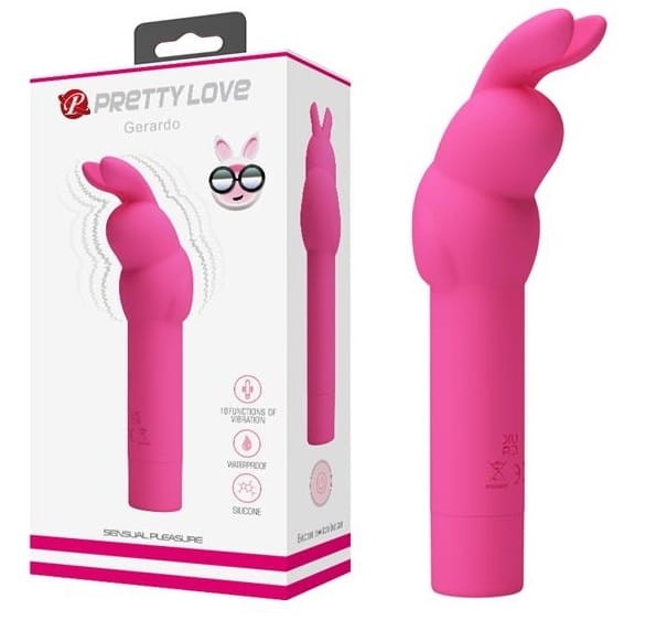 Wibrator GERARDO Pink - Pretty Love - silikonowy króliczek - 10 programów