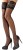 Czarne pończochy samonośne z koronką Cottelli Legwear Hold-ups gr.5 XL