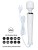 Wielki Wibrator Power Boss White - mikrofon 10 programów wibracji