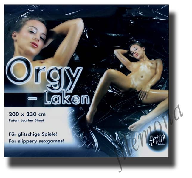Prześcieradło winylowe ORGY LAKEN czarne
