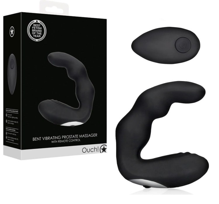 Bent Ouch silikonowy stymulator prostaty sterowany pilotem - USB