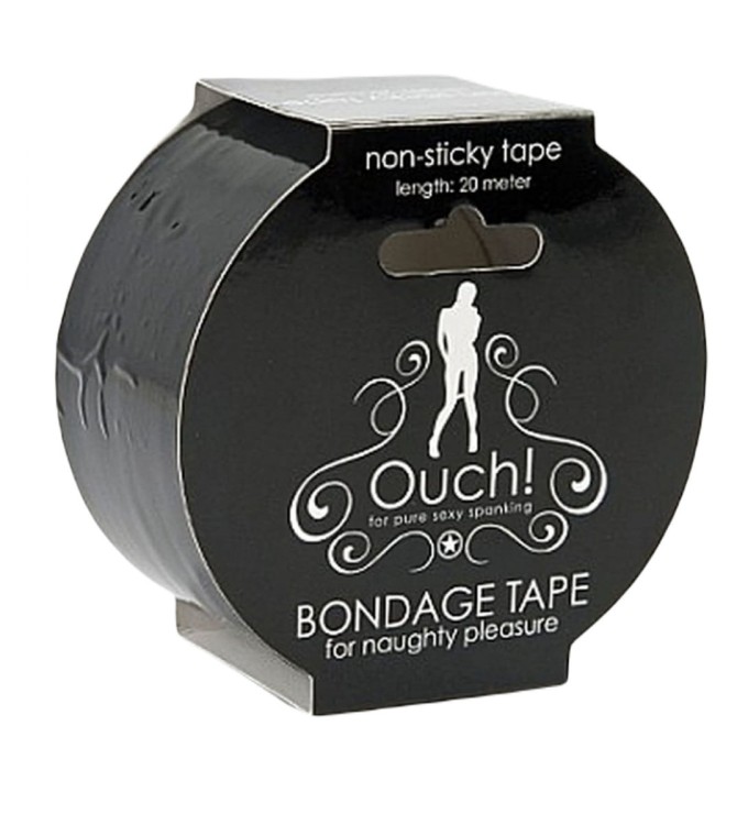 Taśma do krępowania Bondage Tape Ouch czarna 20m x 5cm