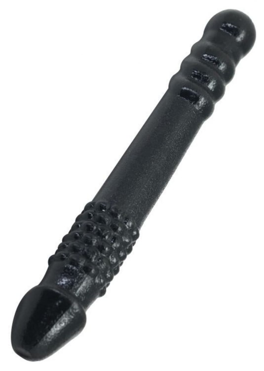 Podwójny Penis Perfect Double Dong czarne dildo waginalno analne