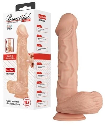 Beautiful Bergrisi Beautiful realistyczny duży penis na przyssawkę z jajami