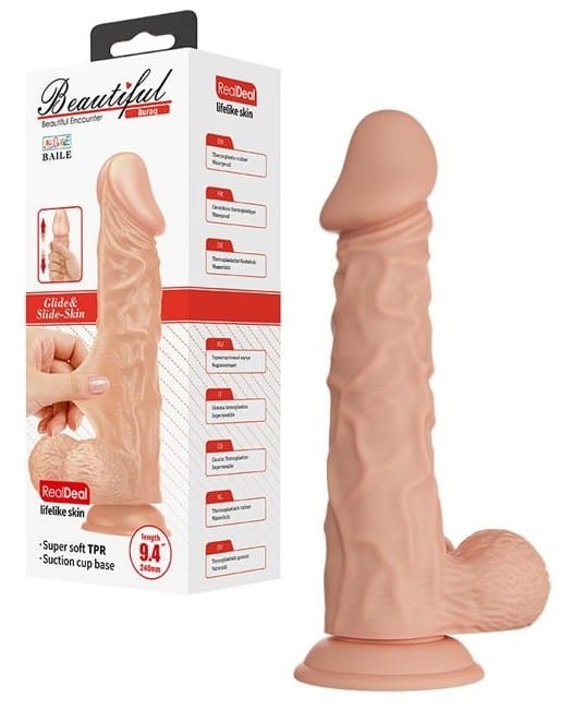 Beautiful Buraq Dildo realistyczny penis na przyssawkę z jajami