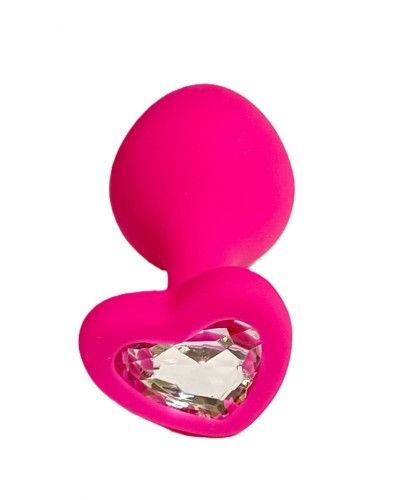 TO DO Diamond Heart Pink klasyczna mała wtyczka analna z kryształkiem
