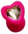 TO DO Diamond Heart Pink klasyczna mała wtyczka analna z kryształkiem