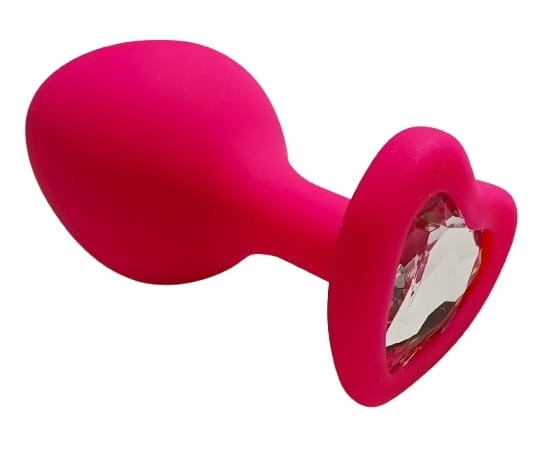 TO DO Diamond Heart Pink klasyczna mała wtyczka analna z kryształkiem