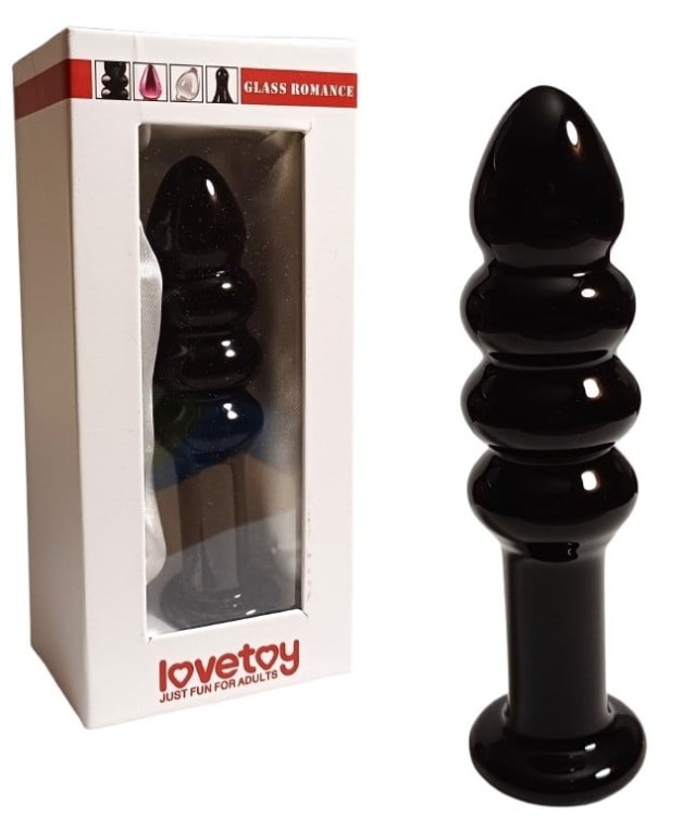 Glass Romance Enjoy black szklana wtyczka analna