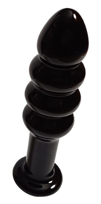 Glass Romance Enjoy black szklana wtyczka analna