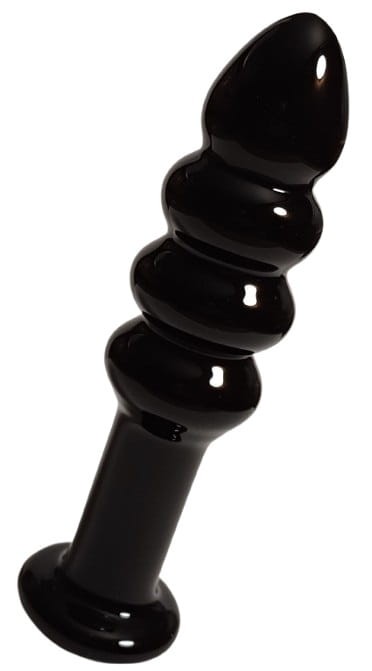 Glass Romance Enjoy black szklana wtyczka analna