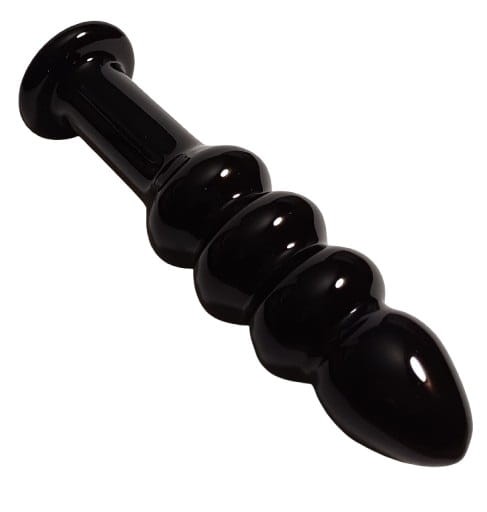 Glass Romance Enjoy black szklana wtyczka analna