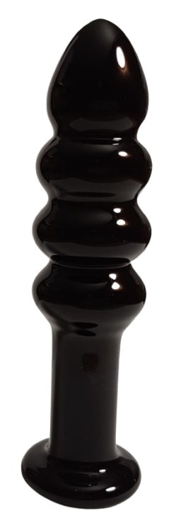 Glass Romance Enjoy black szklana wtyczka analna