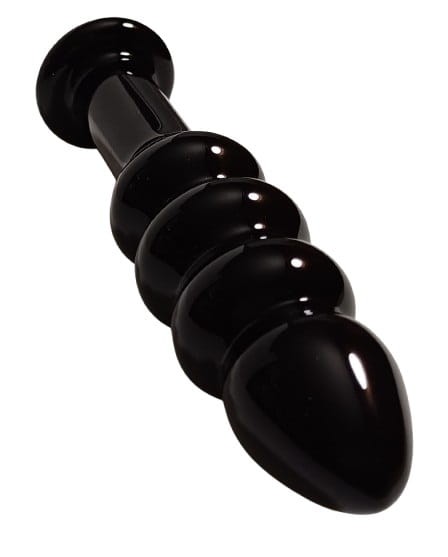Glass Romance Enjoy black szklana wtyczka analna