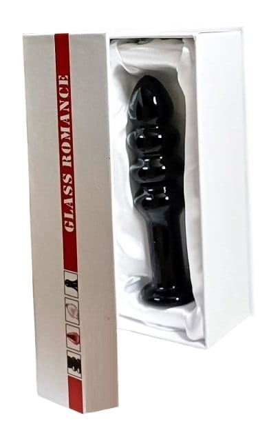 Glass Romance Enjoy black szklana wtyczka analna